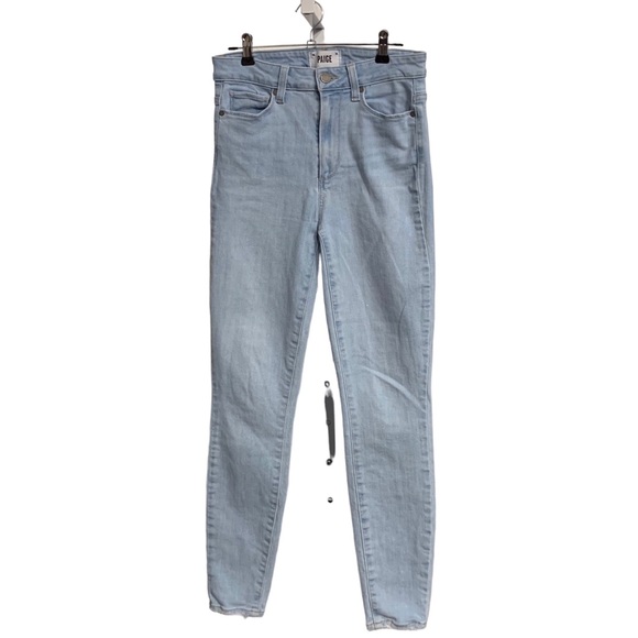 PAIGE MARGOT ANKLE  LIGHT-WASH DENIM-PANTS  HIGH-WAIST SKINNY JEANS - Picture 2 of 12